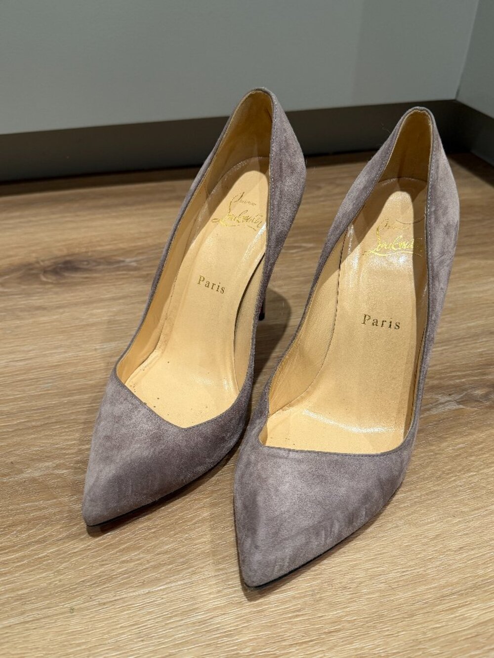Christian Louboutin Corneille 100 Grey Suede